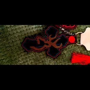 Deer cross keychain